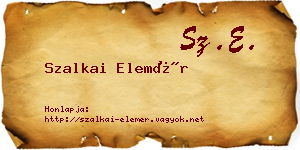 Szalkai Elemér névjegykártya